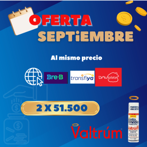 OFERTA SEPTIEMBRE 2X51.5000 NO INCLUYE ENVIO